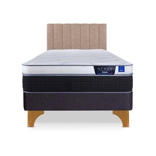 Cama Europea Flex Nexus / 1.5 Plazas / Base Normal + Respaldo