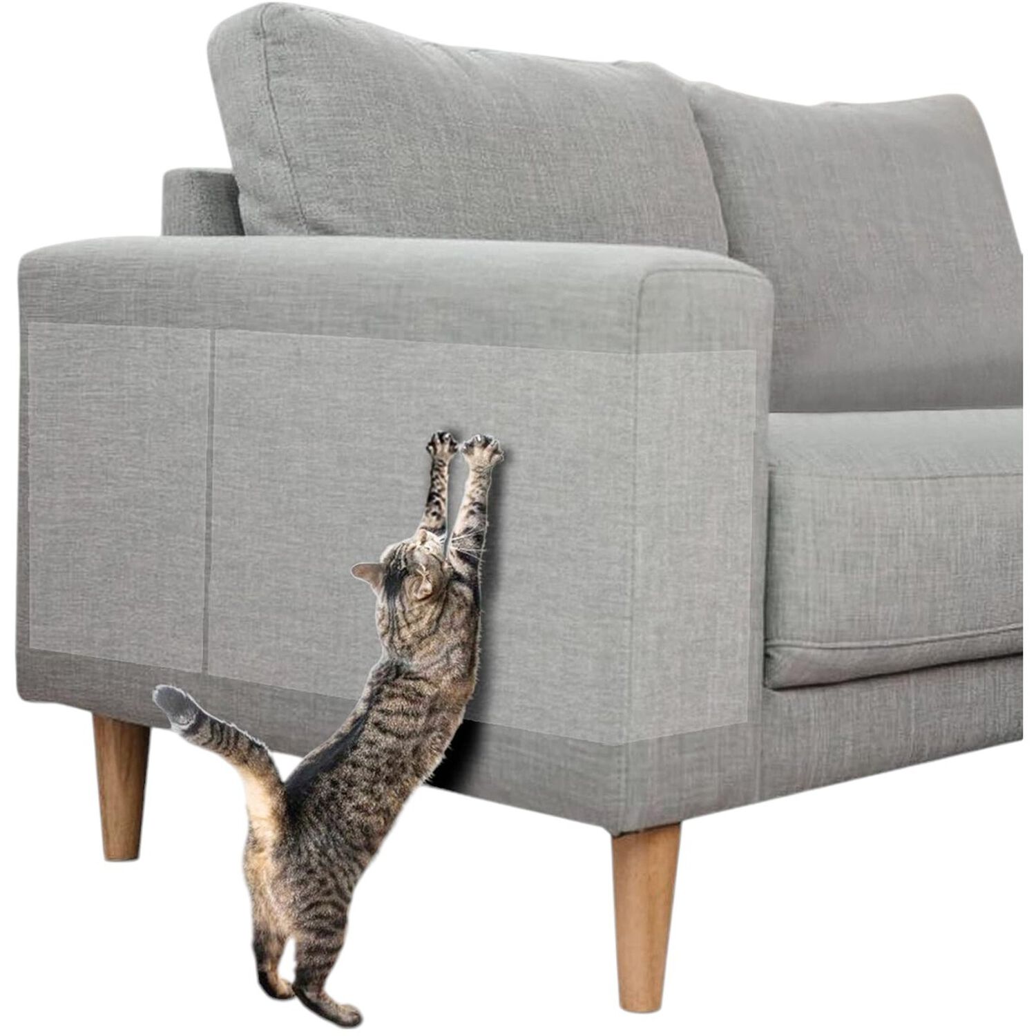 Pack 6 Pegatina Lamina Protectora Antiara&ntilde;azos Sofa Sillon Gatos image number 1.0