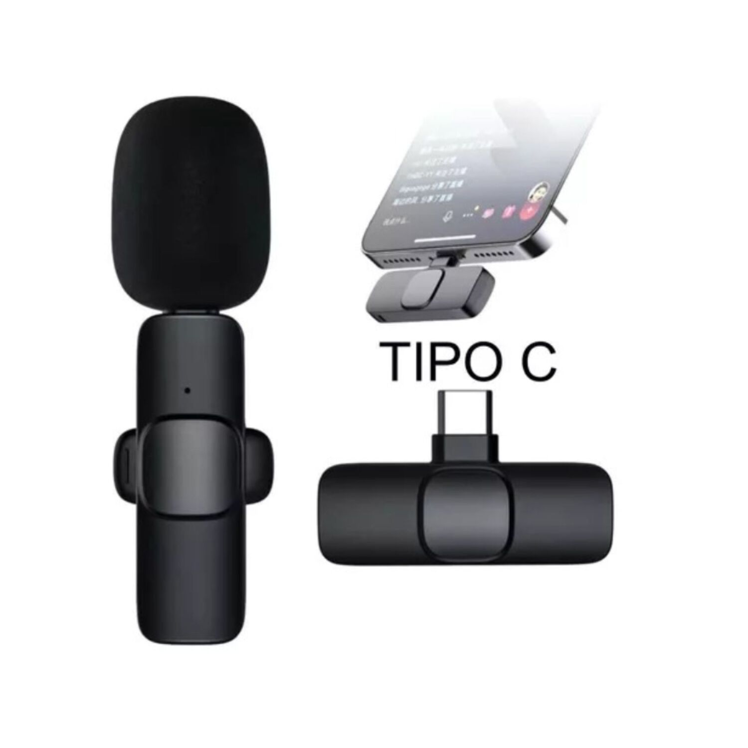 Micr&oacute;fono Inal&aacute;mbrico K8 Para Iphone - Android Tipo C image number 2.0