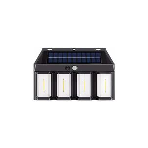 L&aacute;mpara De Pared Solar Induccion 4 Focos Con Sensor De Movimiento