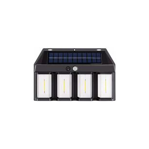 L&aacute;mpara De Pared Solar Induccion 4 Focos Con Sensor De Movimiento