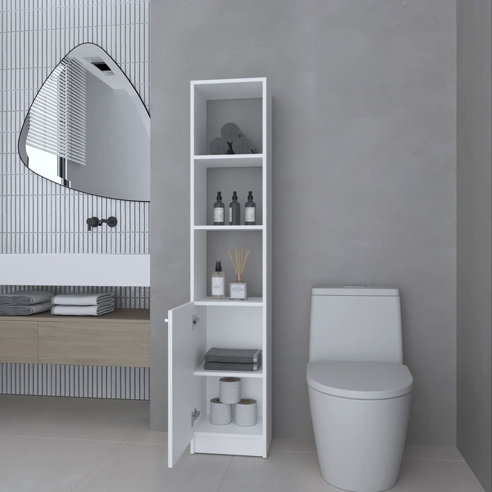 Estante Organizador Ba&ntilde;o 1 Puerta Fm-011b - Blanco image number 5.0