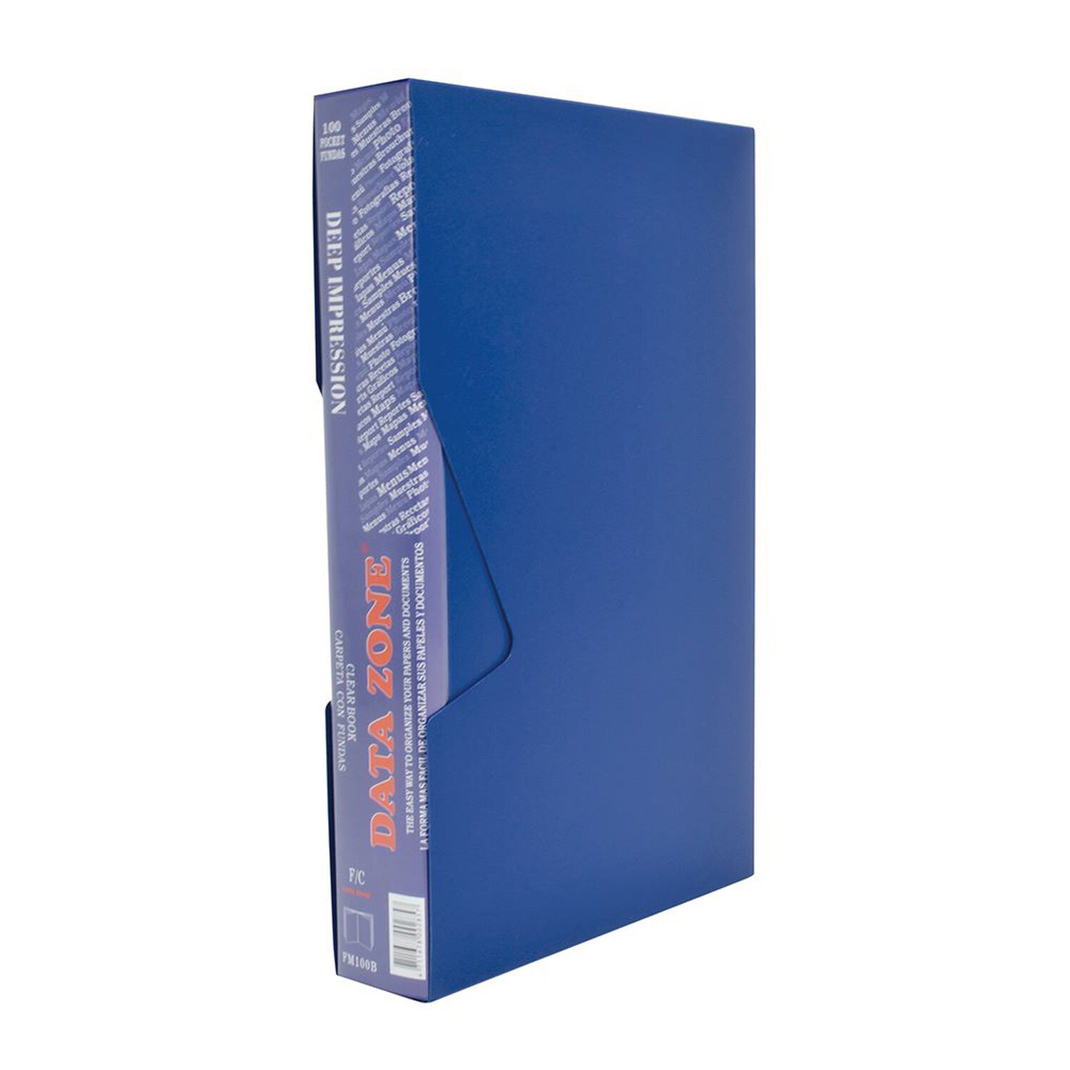 Carpeta Oficio 100 Fundas C/estuche Azul image number 0.0