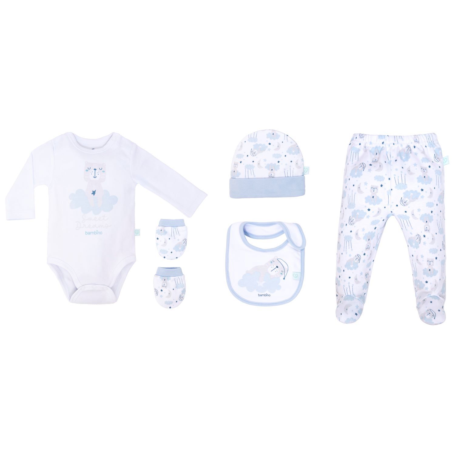 Baby Gift Bambino Set 5 Piezas Blanco Oso Ni&ntilde;o image number 1.0