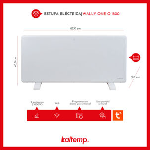 Estufa Calefactor Eléctrico Kaltemp Wally One O 1800 Wifi