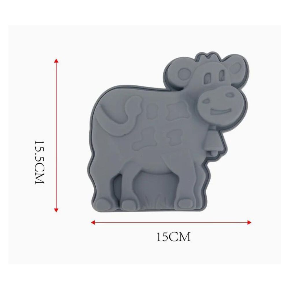 Molde Silicona 15x15cm Para Hornear Dise&ntilde;o Vaquita Reposteria image number 3.0