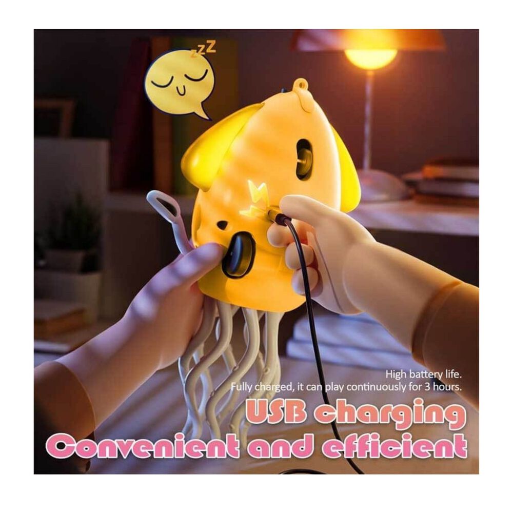 Pulpo Bailar&iacute;n Squid Toys Musical Con Luces Para Ni&ntilde;o Estimulador Color Amarillo image number 2.0