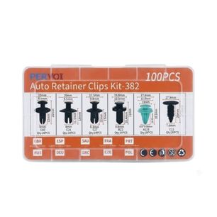 Pack 2 Kit De Clips Broches De Retenci&oacute;n Automotriz 100 Piezas