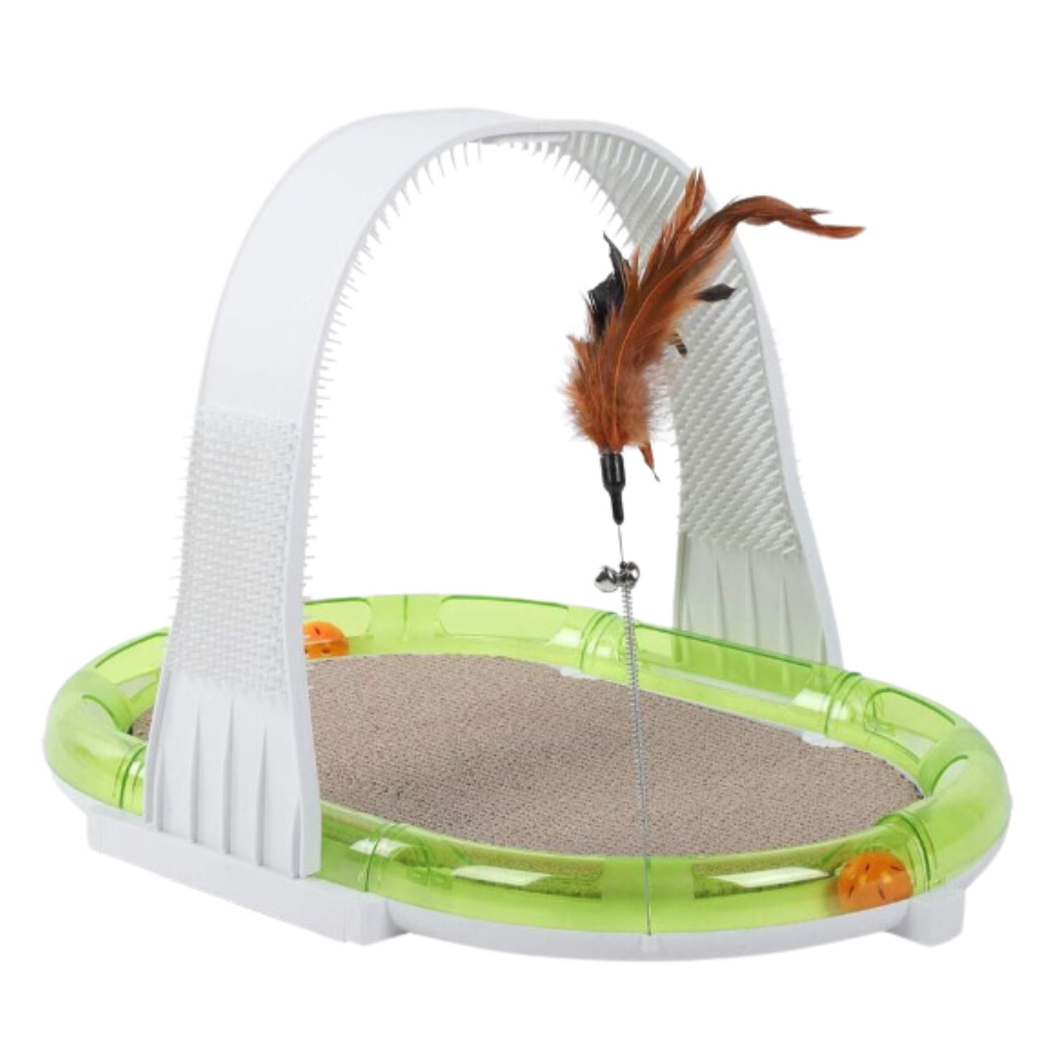 Juguete Rascador Interactivo Para Gato Pluma Pelota 4 En 1 image number 0.0