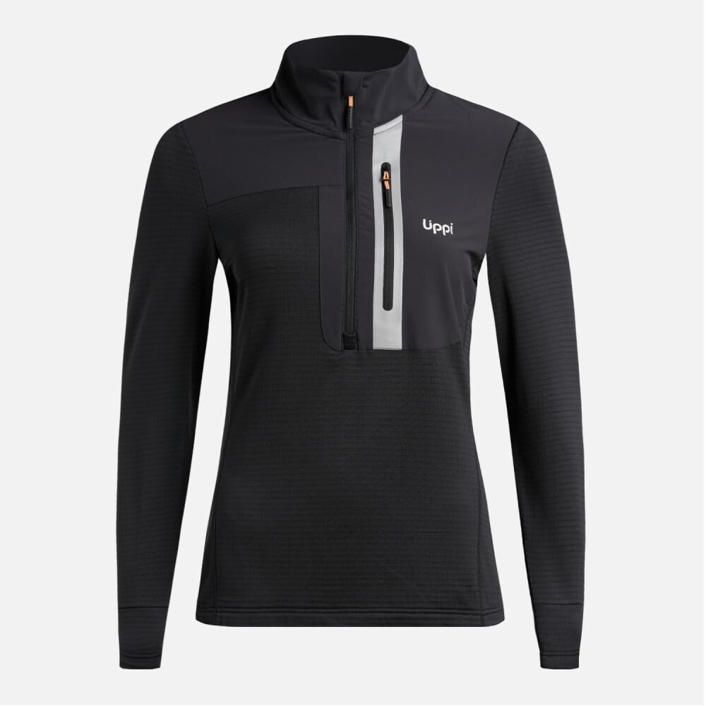 Polerón Deportivoes Mujer Karova Nano F 1/4 Zip Negro Xs image number 0.0