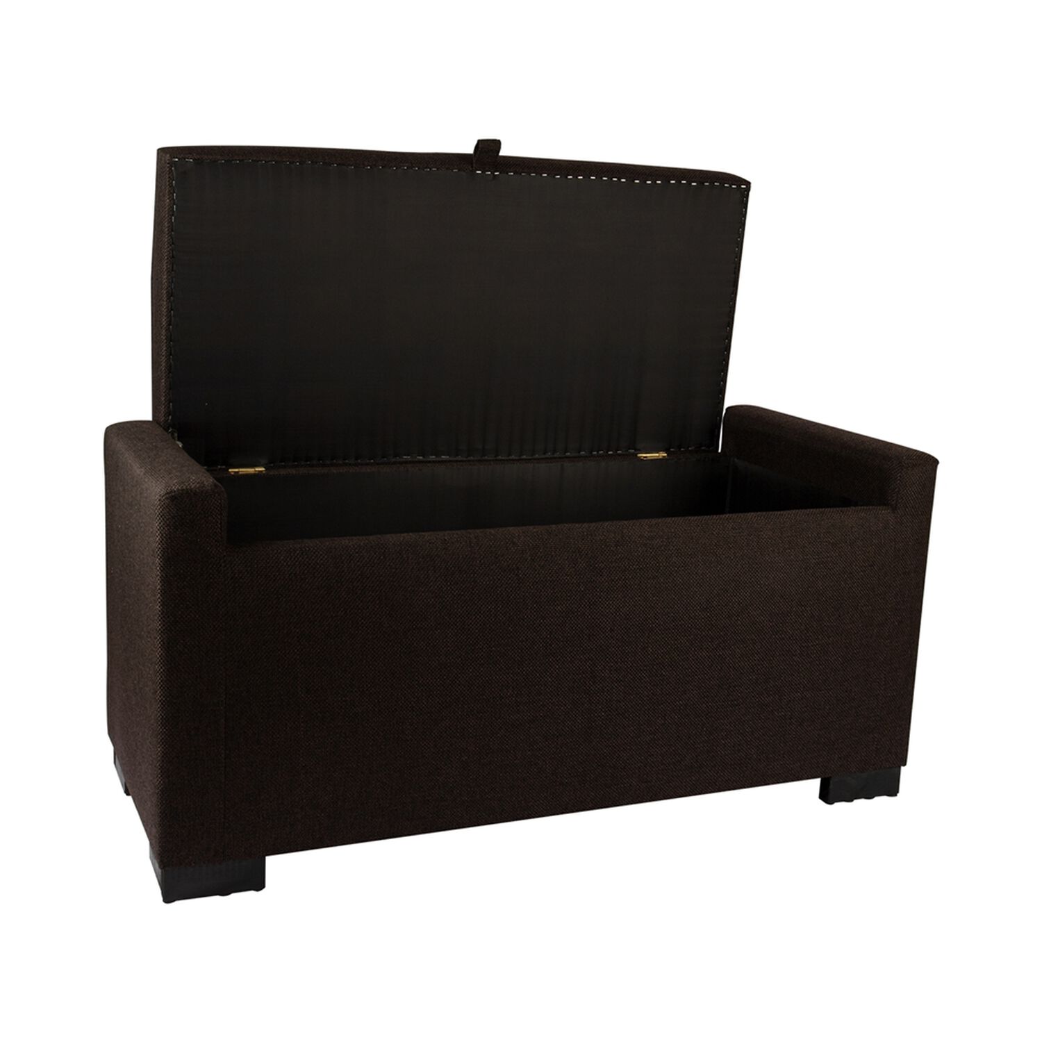 Banqueta Con Ba&uacute;l Leyzy Caf&eacute; Moro Omega 40x55x105 Cm M&aacute;xima Design image number 2.0
