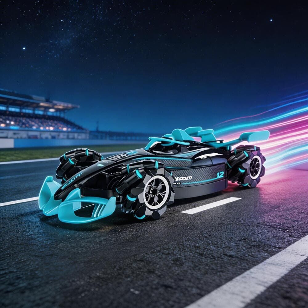 Auto F&oacute;rmula 1 Grande Control Remoto Giro 360 Humo Premium image number 1.0