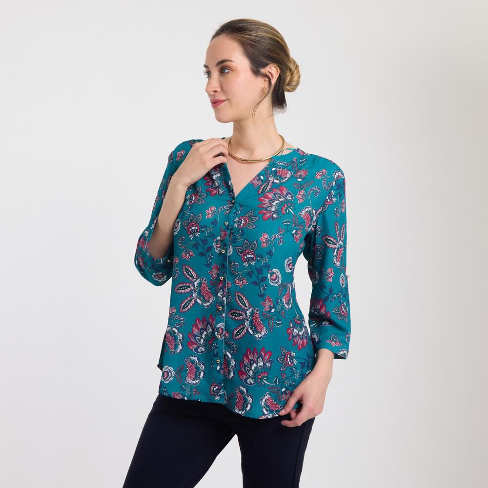 Blusa Camisera Manga Larga Mujer Lesage image number 2.0