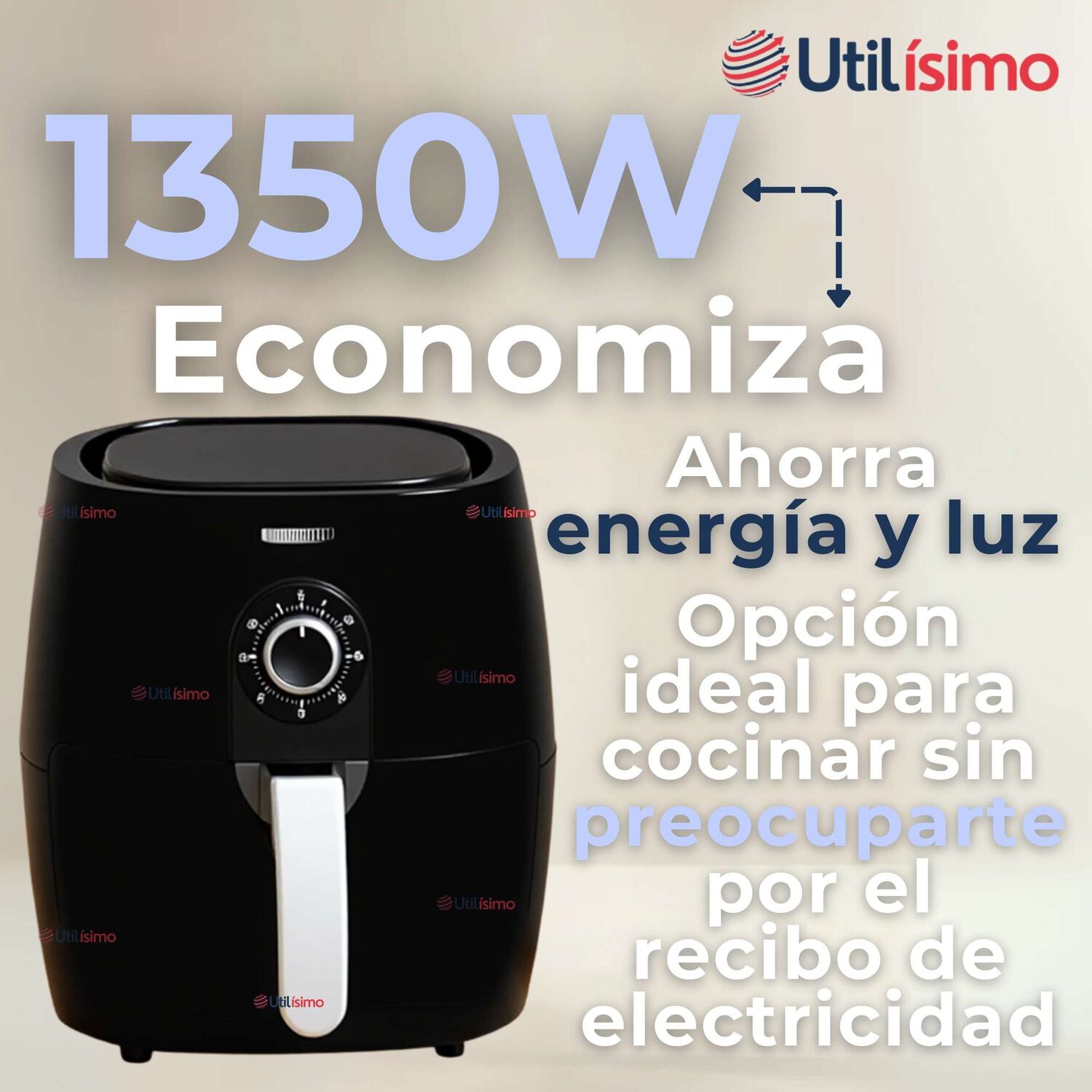 Freidora De Aire Premium 5 Litros 1350w+kit De 100 Forros De Papel Desechable image number 5.0