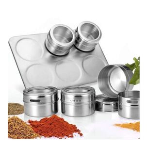 Organizador Especias Magnético 6 Piezas Acero Inoxidable