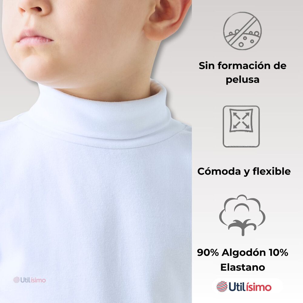 Pack 3 Camiseta Beatle Algodón Manga Larga Primera Capa Niño image number 4.0