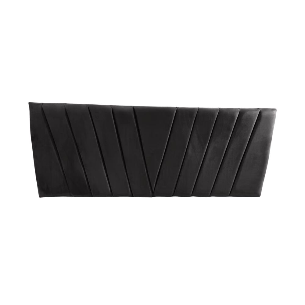 Respaldo Moderno Lineal 2 Plazas 150x60 Cm Negro Lino image number 0.0