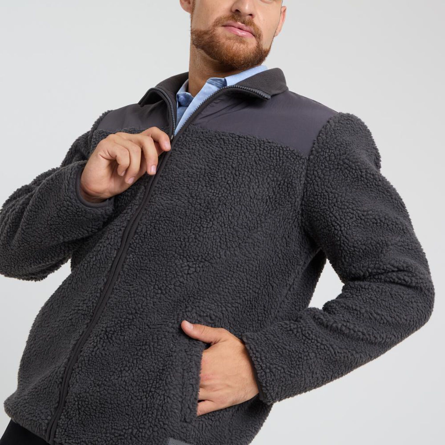 Poler&oacute;n Bloque Color Regular Cuello Alto Hombre Herald image number 4.0