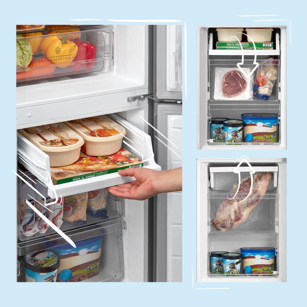 Refrigerador Bottom Freezer Midea MDRB241FGE13 / Frío Directo / 169 Litros / A+ image number 8.0