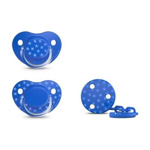 Pack 2 Chupetes Tetina Anatomica 6/18m + Broche The Basics