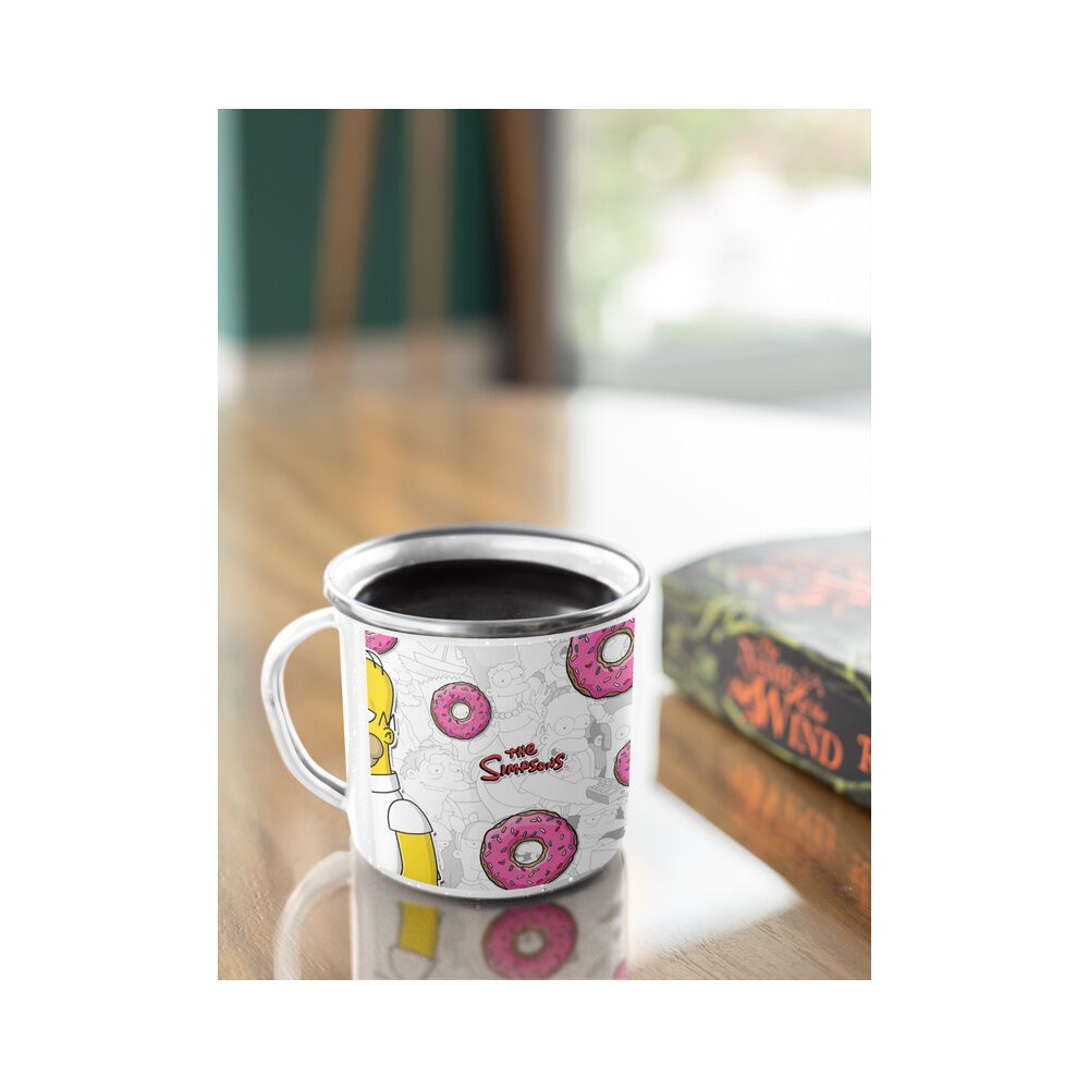 Taza Enlozada Lechera Homero Comiendo Rosquillas Simpsons image number 3.0