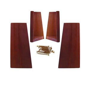 Kit 4 Patas Universales Para Cama Europea - Chocolate 19.5 Cm