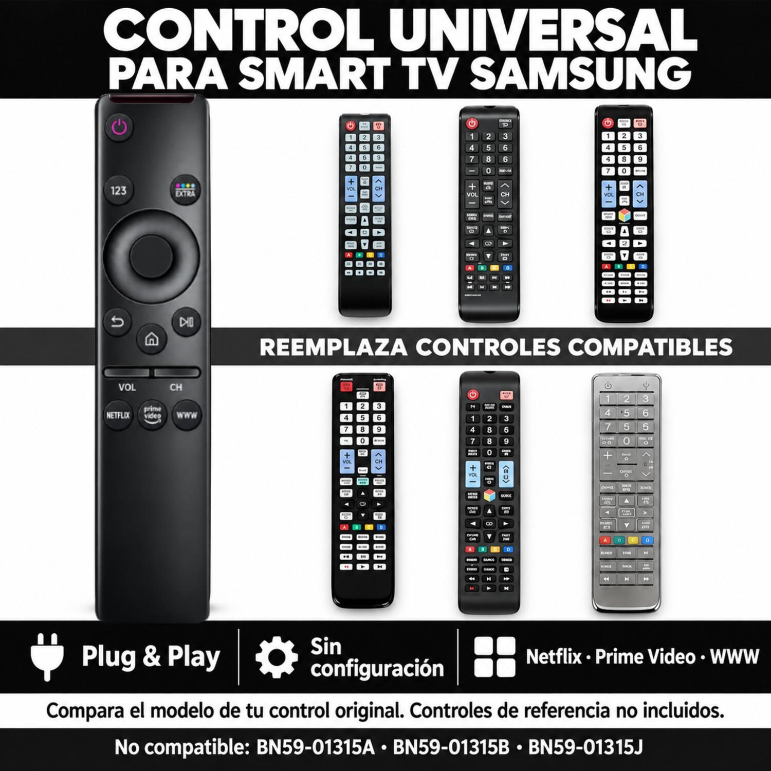 Control Remoto Compatible Con Samsung Smart Tv Universal image number 4.0