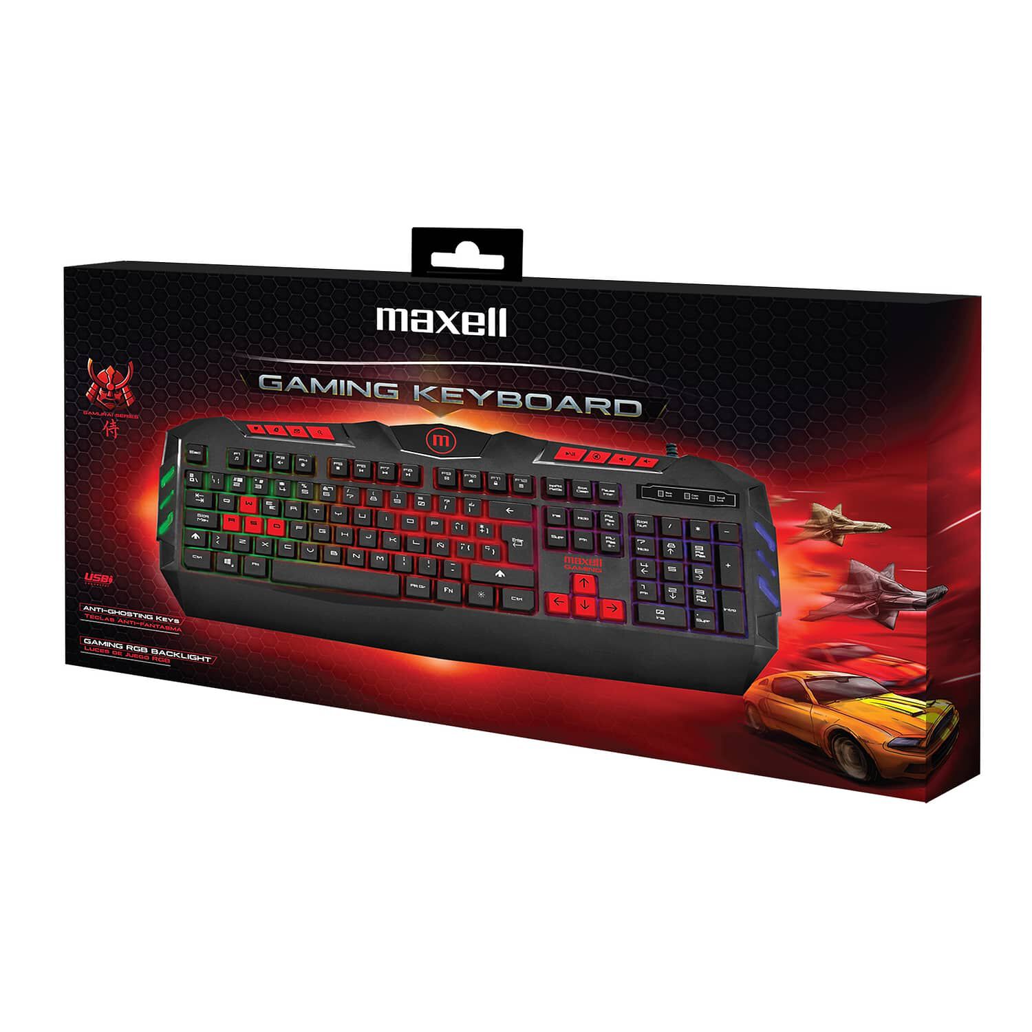 Teclado Gamer Maxell Kb-1200 Iluminado Usb Samurai Rgb image number 1.0