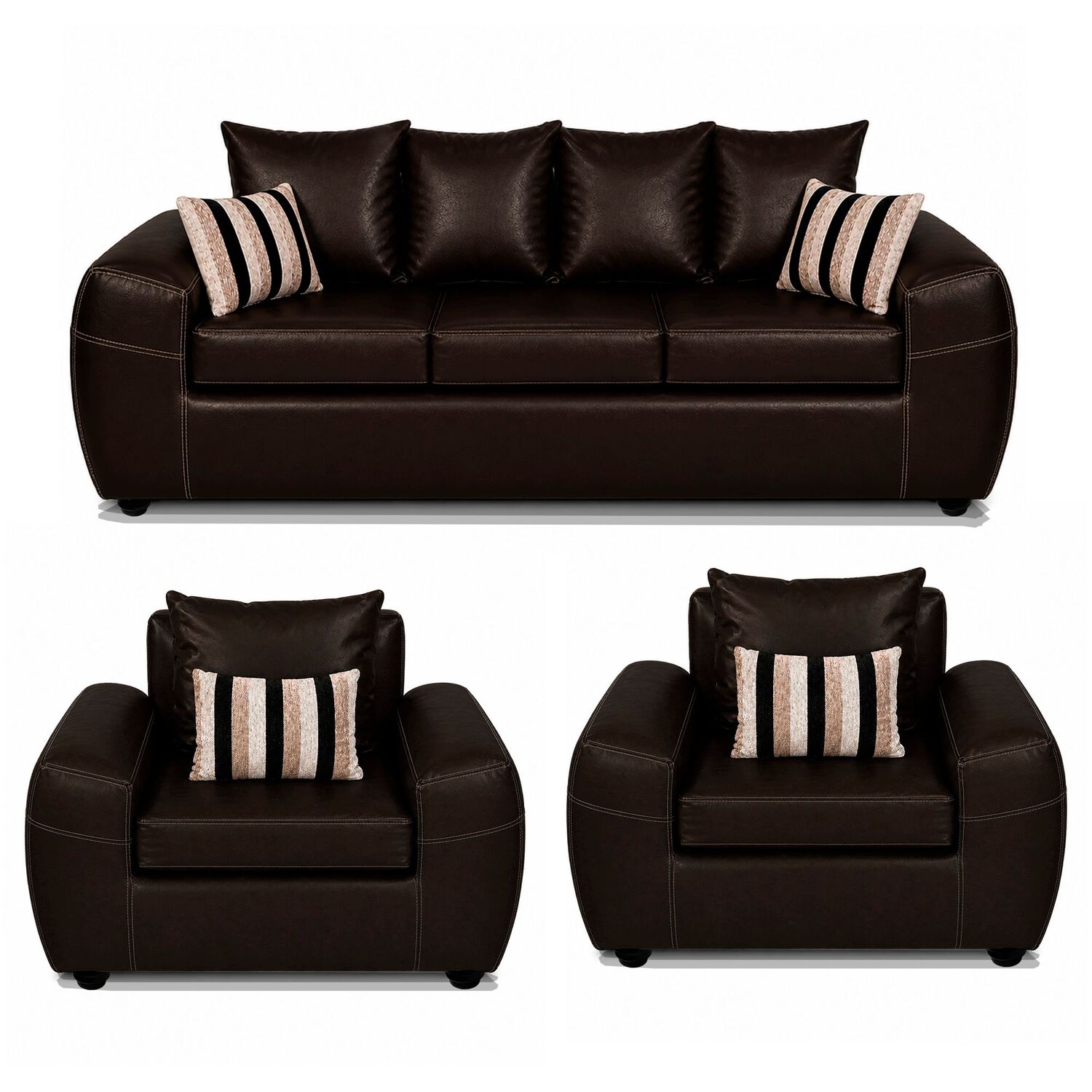 Juego De Living Elegant Detail Houston Pu / 5 Cuerpos image number 0.0