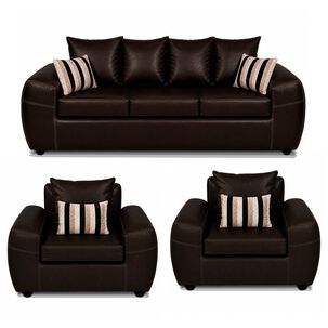 Juego De Living Elegant Detail Houston Pu / 5 Cuerpos