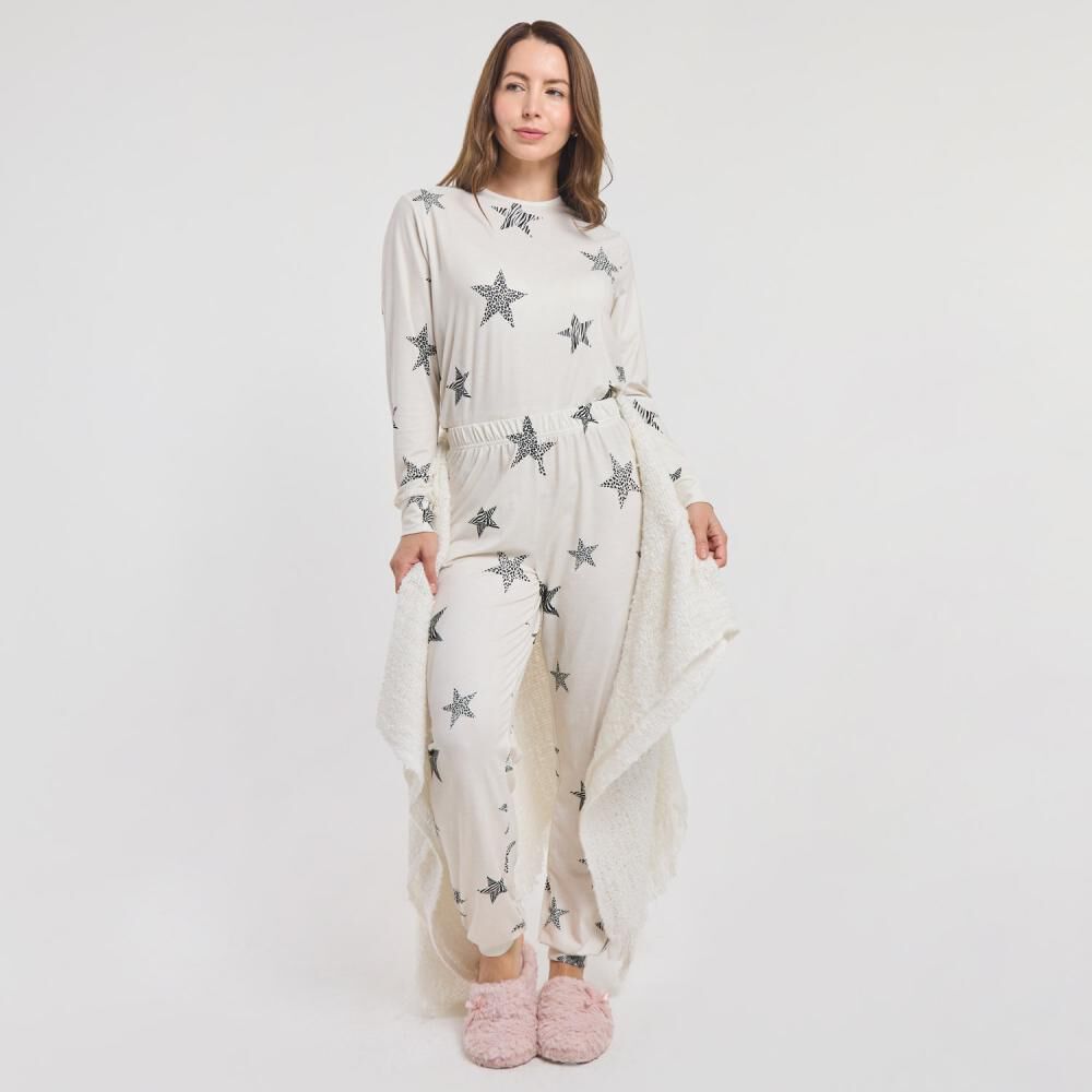 Pijama Estampado Manga Larga Mujer Geeps image number 1.0