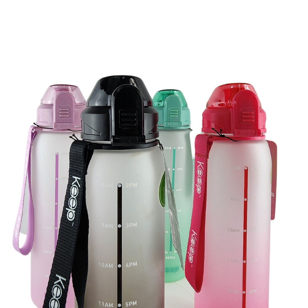 Botella Keep Agua 1 Litro Deportes Outdoor Marcador Ml Negro image number 8.0