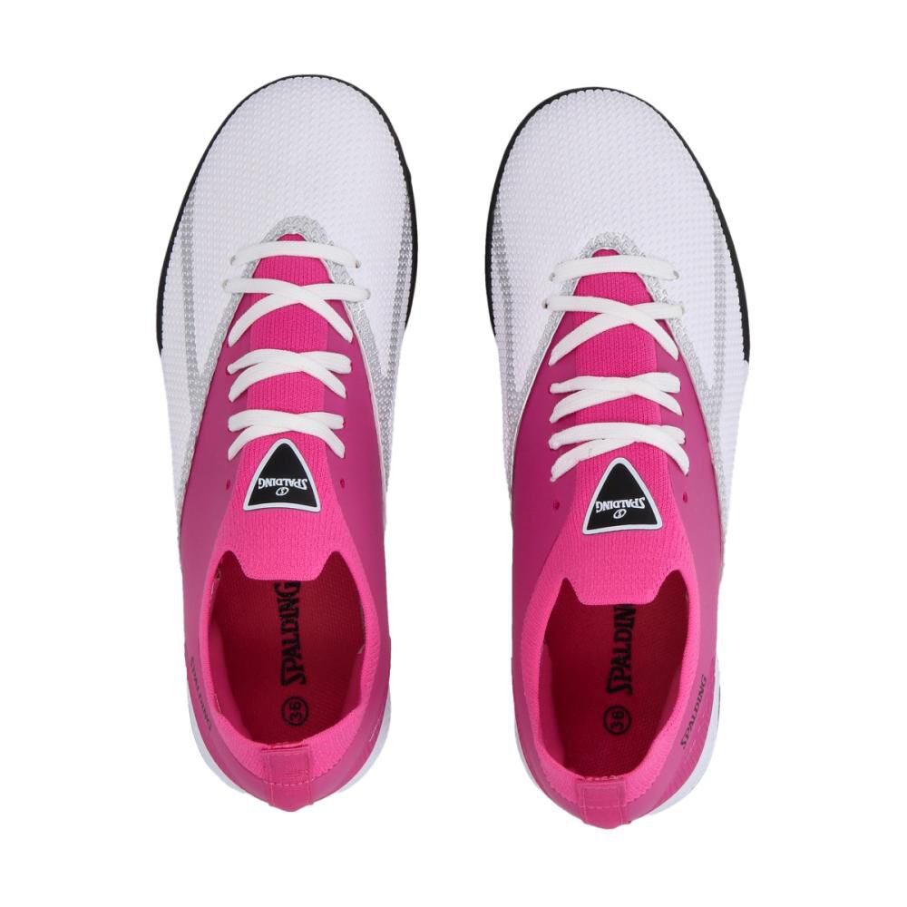 Zapatilla Fútbol Niño Spalding Blanco/rosado image number 3.0
