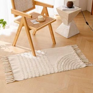 Bajada De Cama Bordada Kilim De Estilo Etnico 60x90cm Md73
