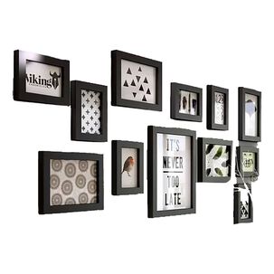 Marcos Foto Decorativos Pared 12 Piezas Estilo Moderno Negro