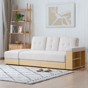 Sof&aacute; Cama Modular Alaska Beige 3 Cuerpos