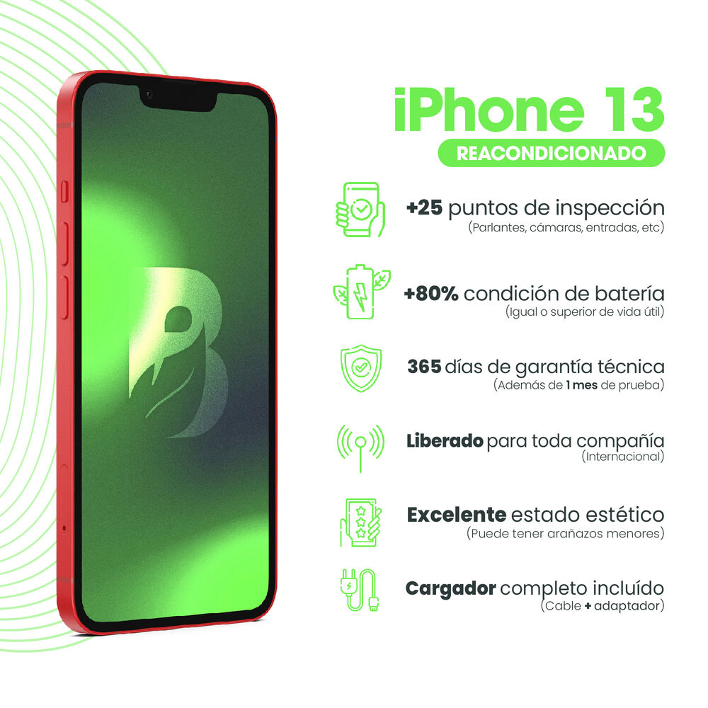Iphone 13 128gb - Rojo Recondicionado image number 5.0