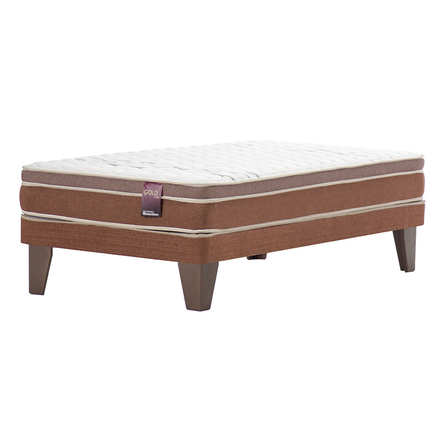 Cama Europea Mantahue Gold Uno / 1.5 Plazas / Base Normal image number 0.0