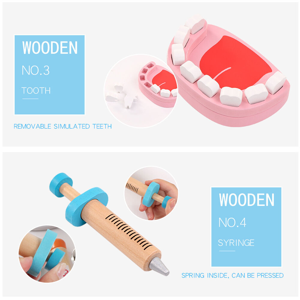 Set Juego De Roles Doctor- Dentista Juego Madera Niños image number 1.0