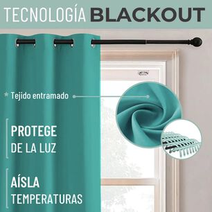 Cortina Semi Blackout Un Pa&ntilde;o 140x220cm Aislante