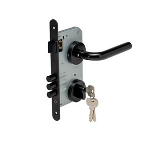 Set De Acceso Cerradura Embutir 201 + Manilla 9380 - Negro