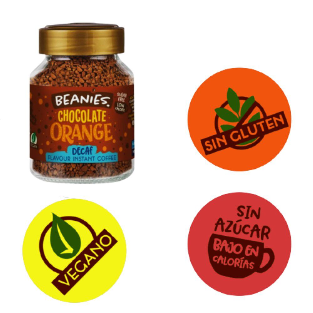 Caf&eacute; Beanies Liofilizado Descafeinado Chocolate Orange image number 2.0