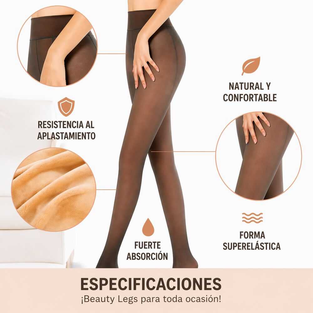 Panty Y Calza Chiporro Efecto Piel !tallas Grandes!! image number 3.0