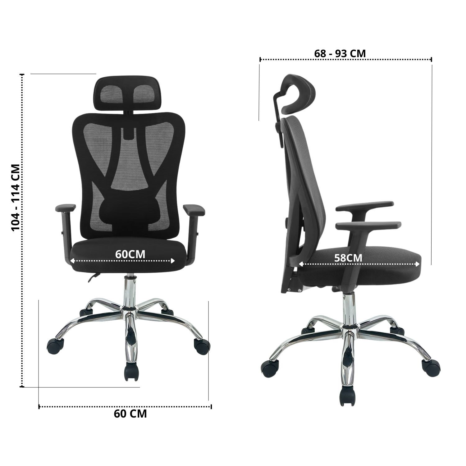 Silla Escritorio Ergon&oacute;mica Energy Pro Negra image number 1.0