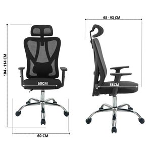 Silla Escritorio Ergon&oacute;mica Energy Pro Negra
