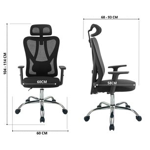 Silla Escritorio Ergon&oacute;mica Energy Pro Negra