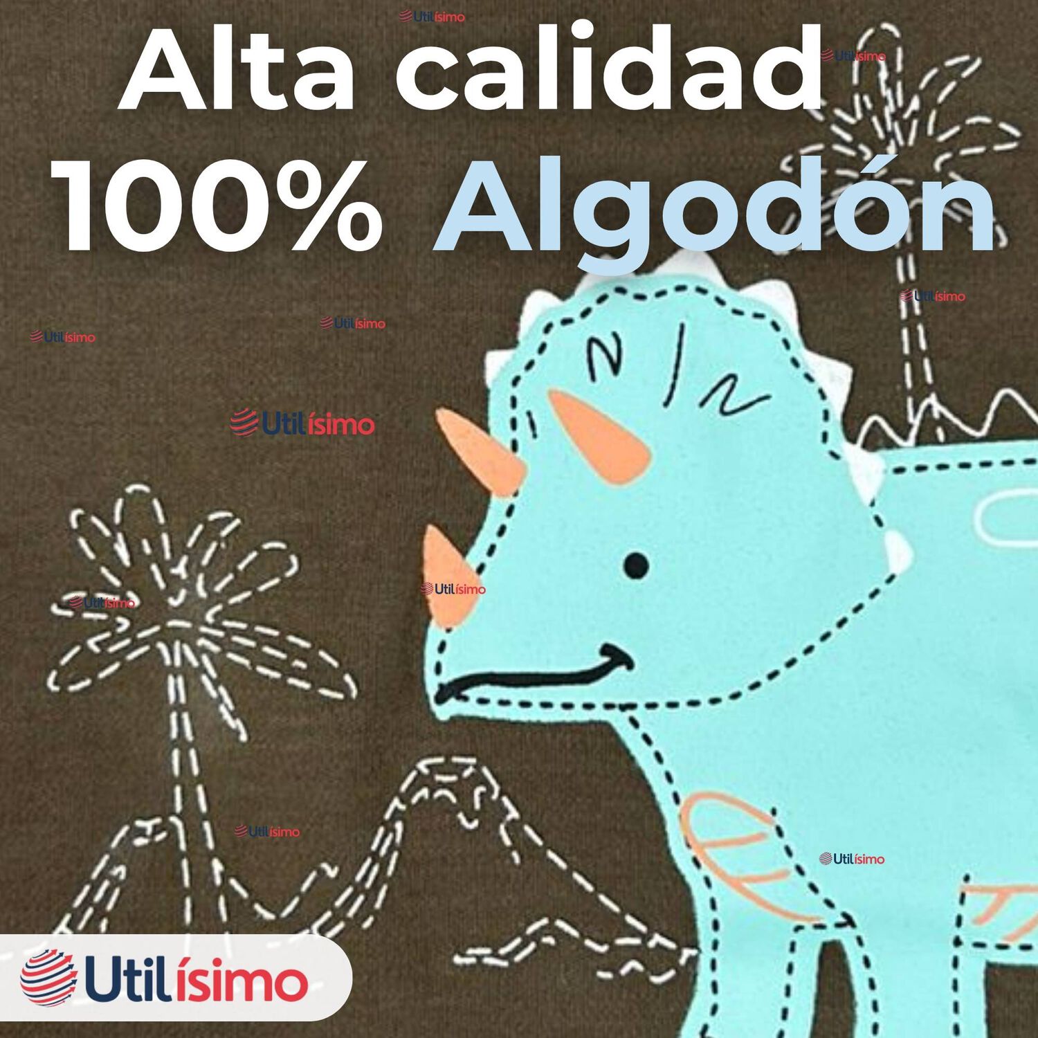 Pack 5 Bodys Ni&ntilde;o Manga Corta Tedmimak 100% Algod&oacute;n Mini Dino Squad image number 7.0