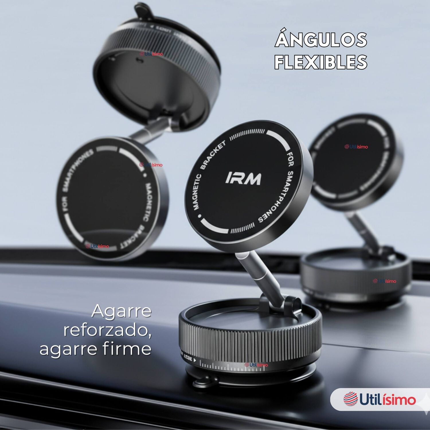Soporte De Auto Celular Magn&eacute;tico Iphone Android Negro image number 3.0