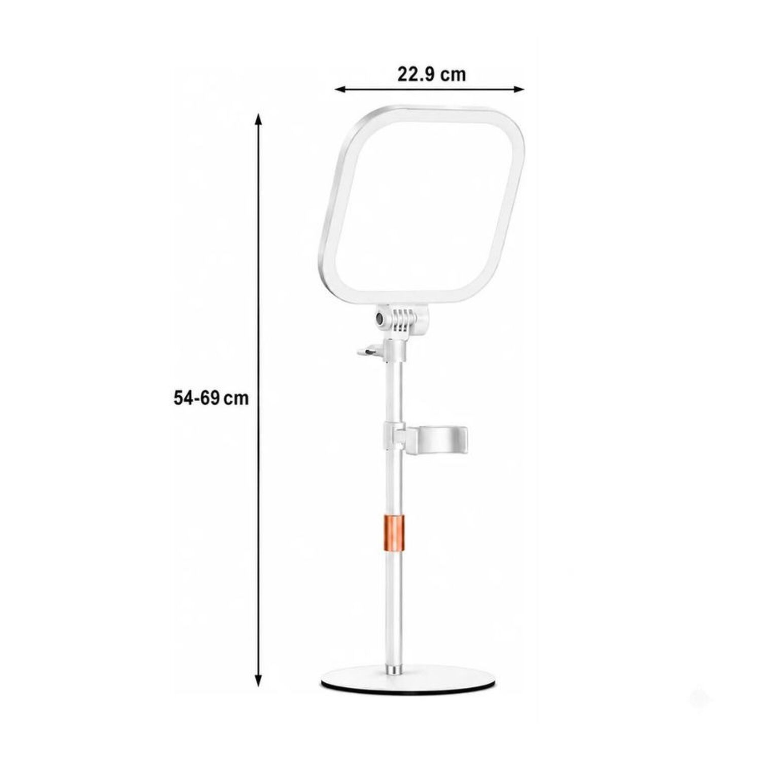 L&aacute;mpara Aro De Luz Led Cuadrada Dy-10t Streaming Belleza image number 3.0