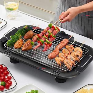 Parrillera El&eacute;ctrica Asador 2000w De Potencia Antiadherente Negro